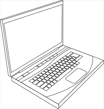 Free Laptop Line Art Graphics Images And Clipart