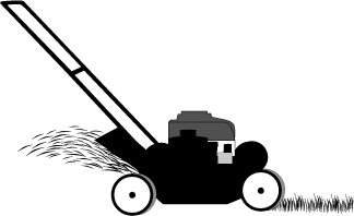 Lawn Mower Lawn Mowing Silhouettes Kid Clipart