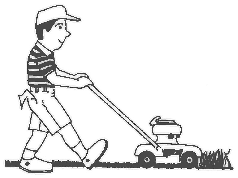 Lawn Mower Guy Kid Download Png Clipart