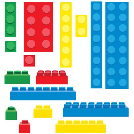 Lego Inspired Building Blocks On 1 Big Clipart