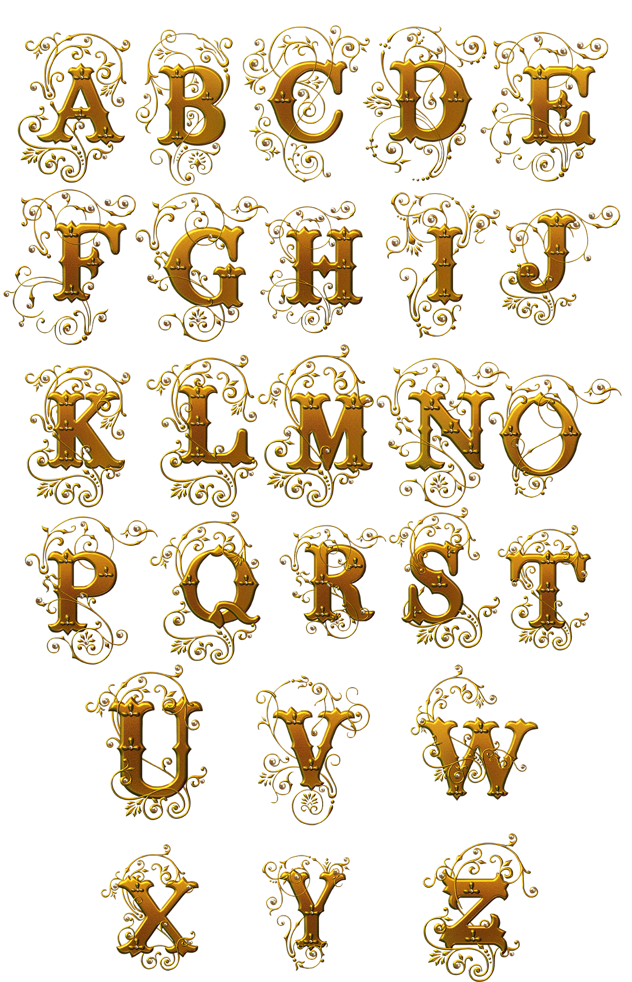 Typeface Letters Gold Letter Effect Download HD PNG Clipart