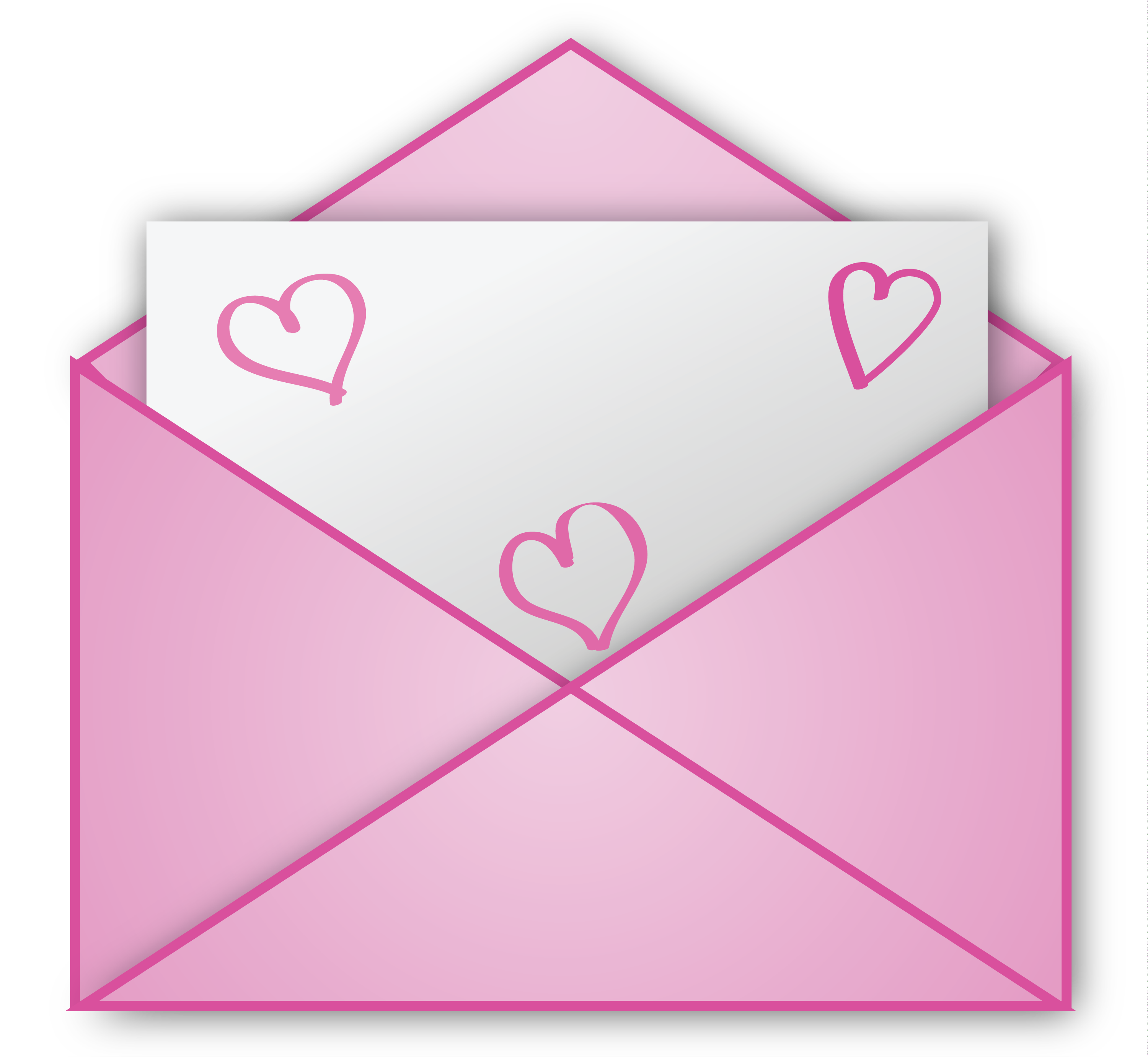Pink Heart Picture Letter Valentine Free Transparent Image HD Clipart