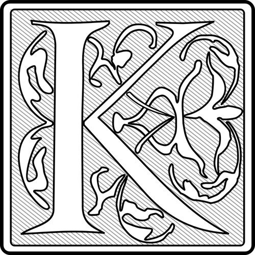 If Light Letter K Calligraphy Clipart