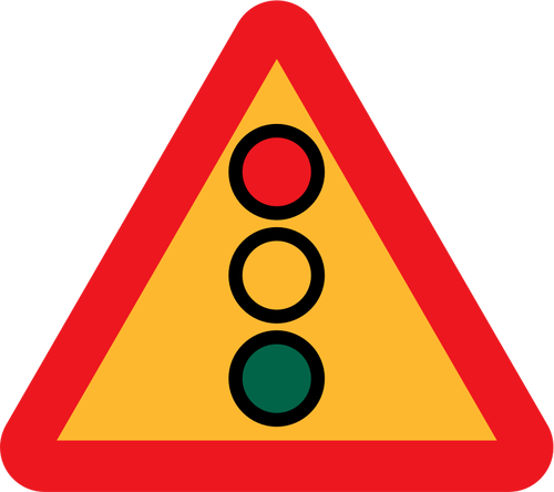 Traffic Lights Ahead Sign Clipart