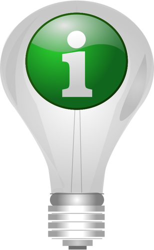 Light Bulb With Info Icon Clipart