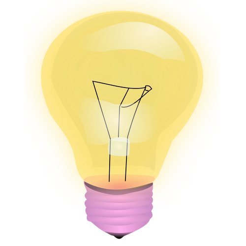 Of Yellow Light Bulb Clipart