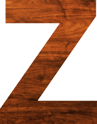 Wood Texture Alphabet Z Clipart
