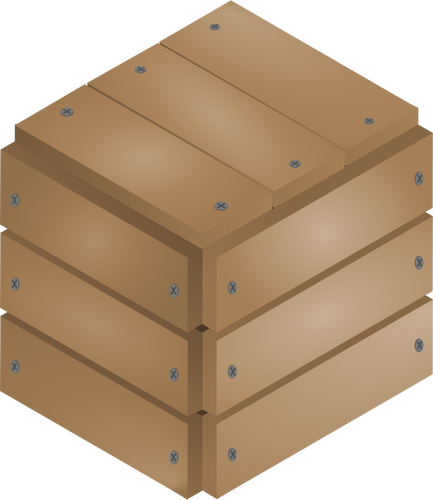 Of Boarded Up Wooden Box Clipart