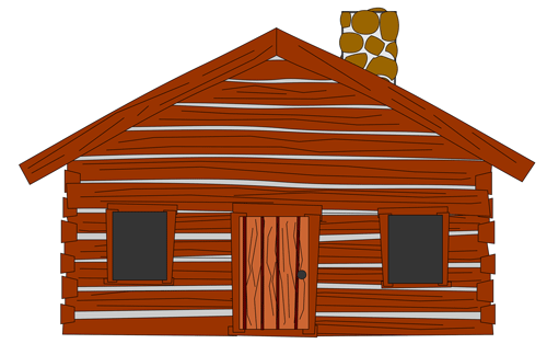 Log Cabin Cartoon Transparent Image Clipart