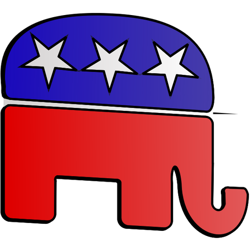 Republicans 3D Elephant Clipart