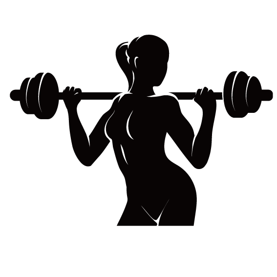 Centre Women'S Weightlifting Fitness Logo Physical Clipart