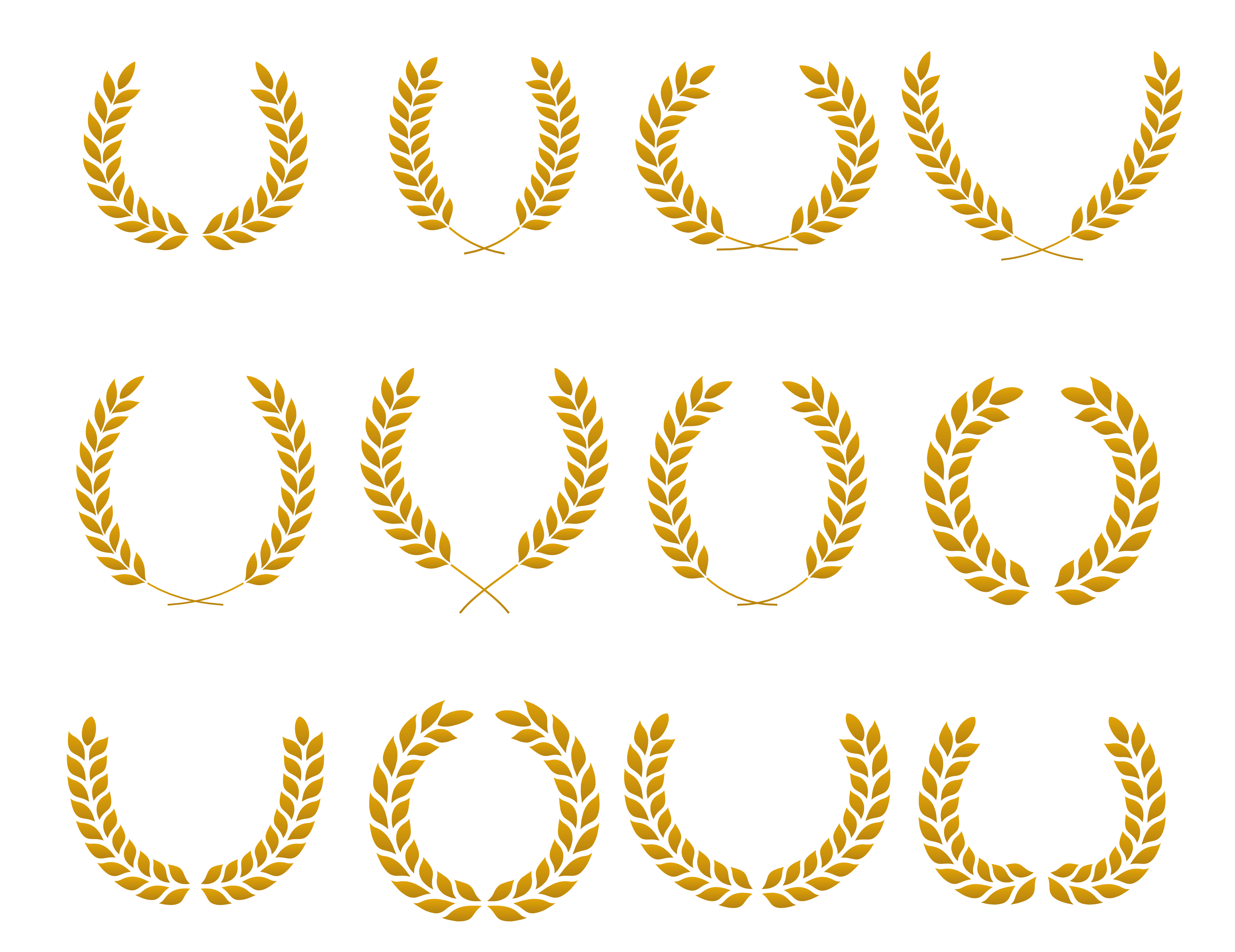 Flat Wheat Rosette Gold Euclidean Vector Spike Clipart