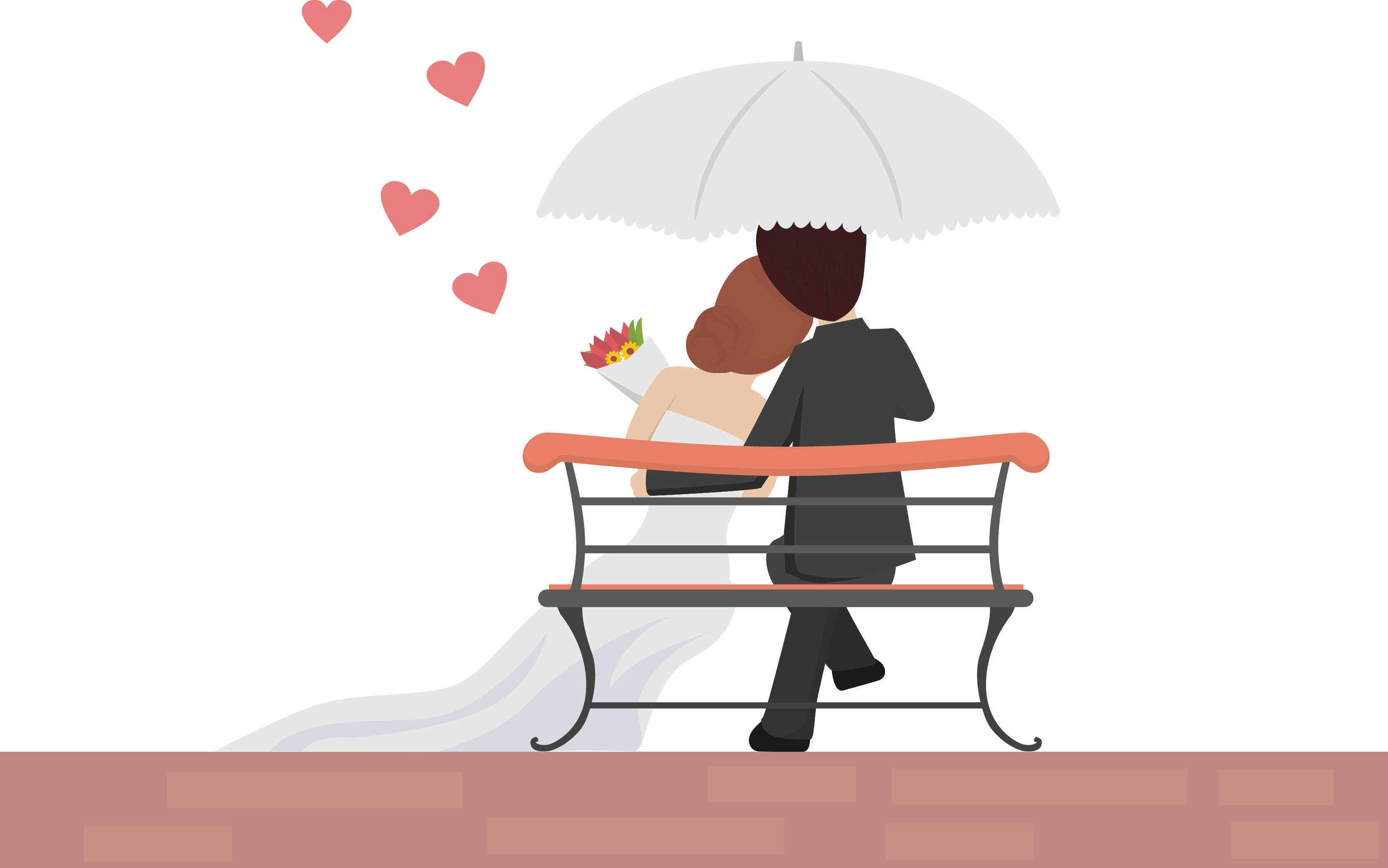 And Love Couple Groom Romance Bride Vector Clipart