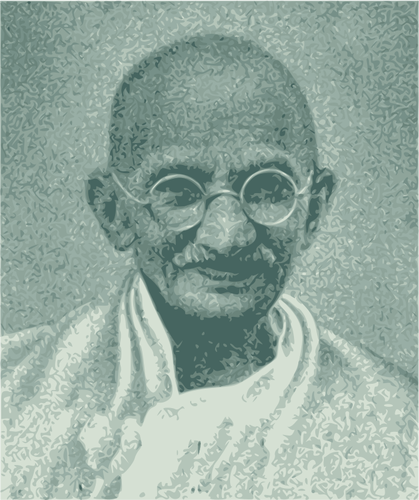 Of Portrait Of Mahatma Gandhi Clipart