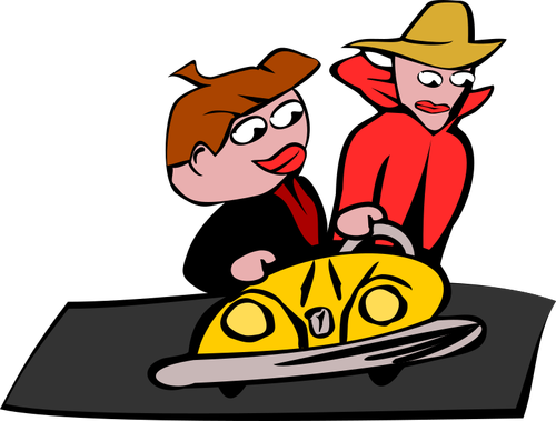 People In A Car Clipart
