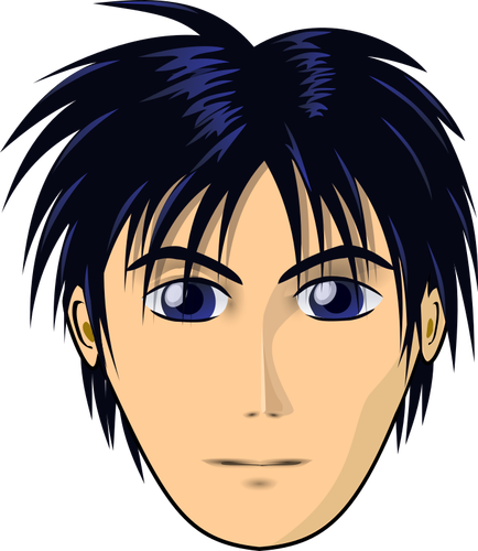 Male Character In Anime Style Clipart