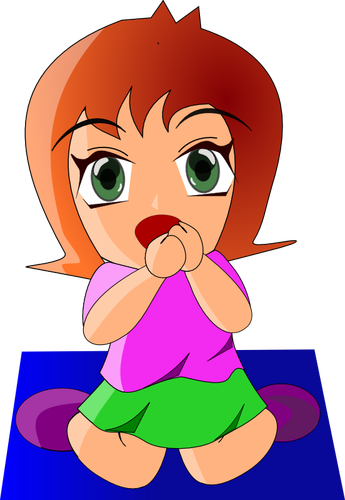 Scared Girl Clipart