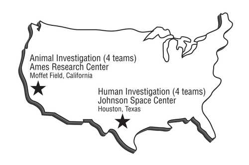 Map Image Of Nasa Research Centers Clipart
