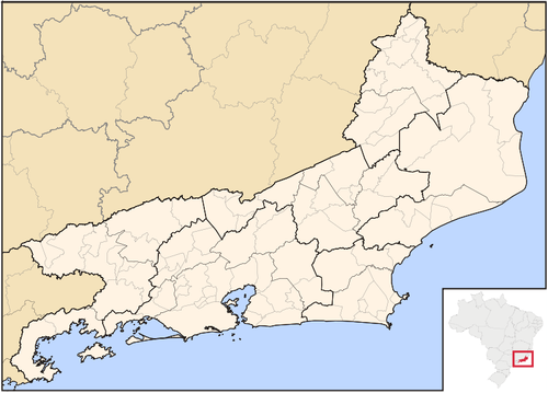 Rio De Janeiro Region Map Clipart