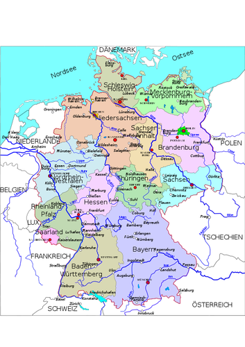 Political Map Of Germany Clipart