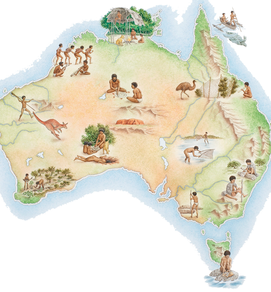 Quinkan Map Australia Art Of Illustration Prehistory Clipart