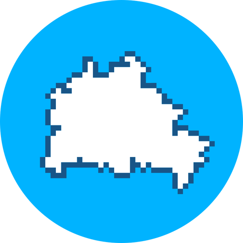 Pixel Map Logo Clipart