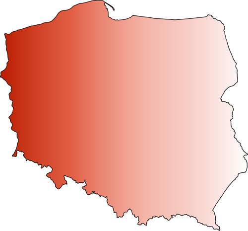 Image Of Outline Red Map Of Poland Clipart