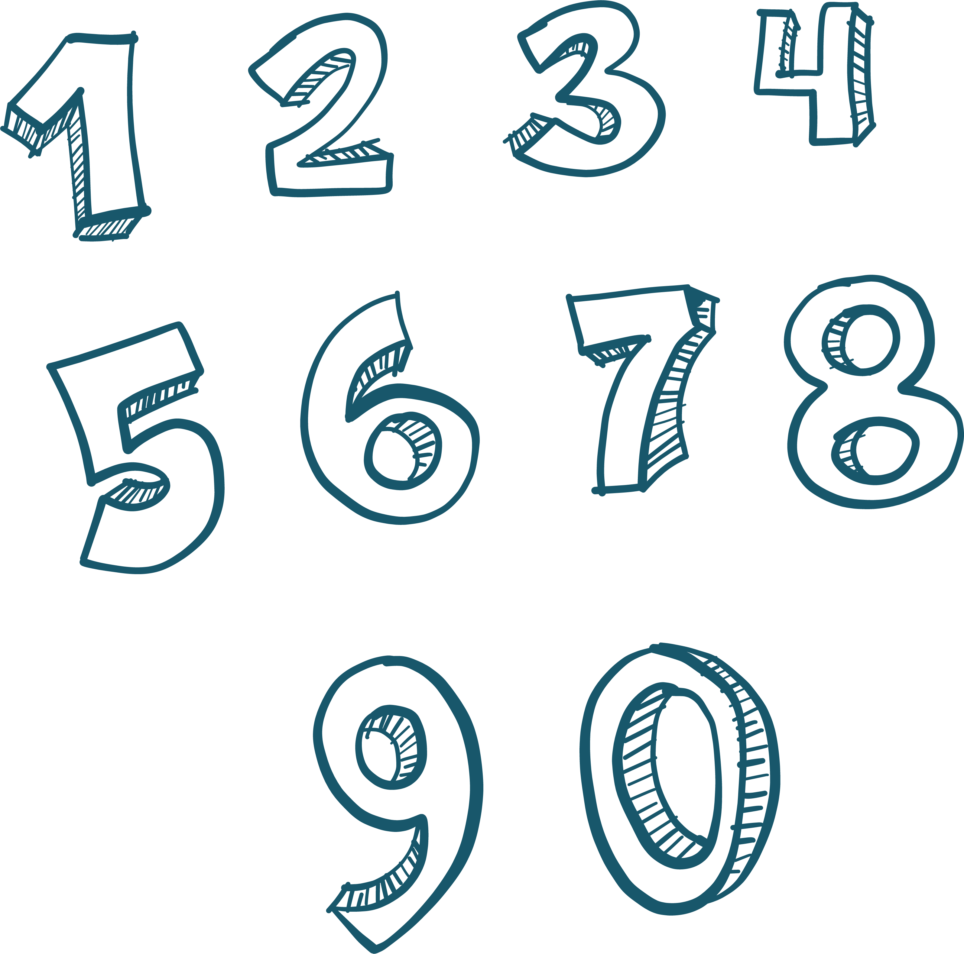 Digit To Numerical Number Euclidean Vector Numbers Clipart