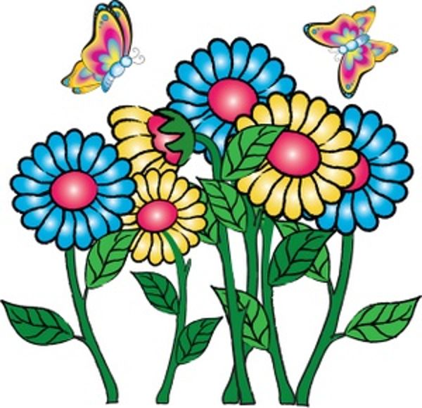 Flowers Butterflies May Free Download Clipart
