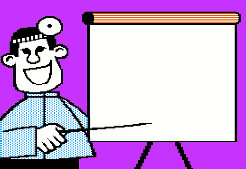 Doctor With Board Clipart