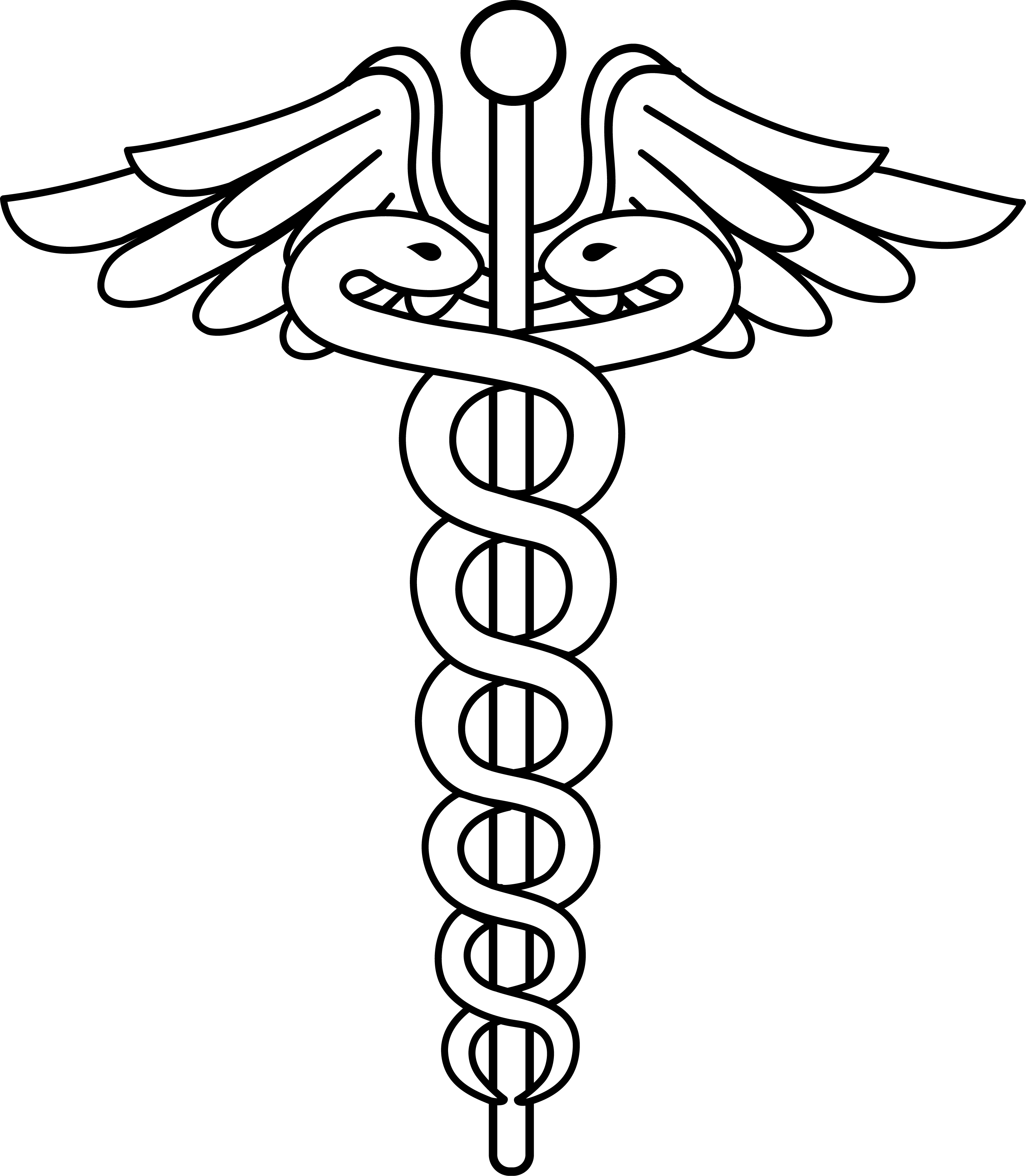 Doctor Of Symbol As Caduceus Medicine Logo Clipart