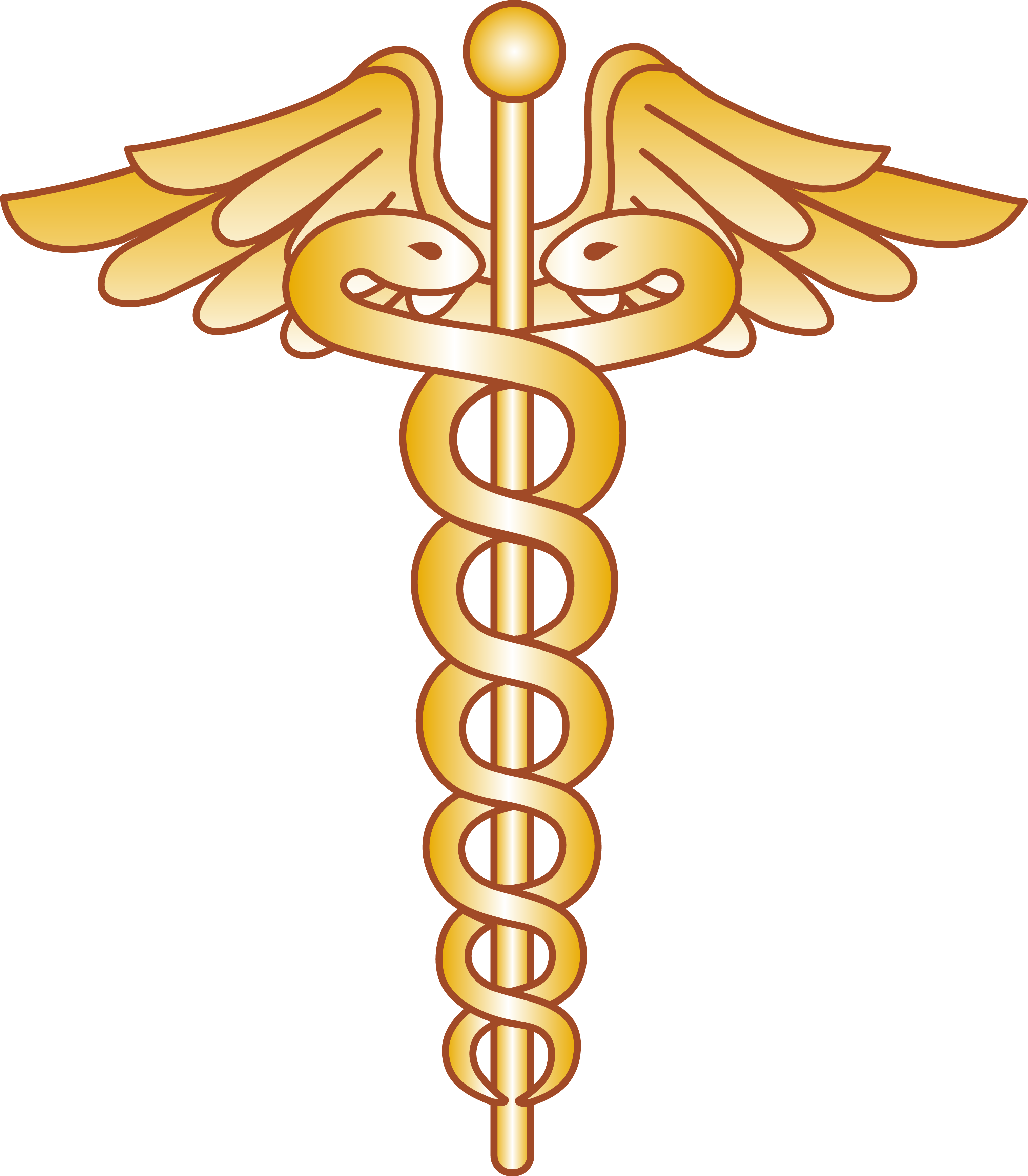 Physician Doctor Of Symbol Medicine Hermes Staff Clipart