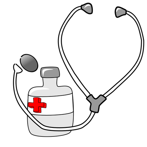 Medicine And A Stethoscope Clipart