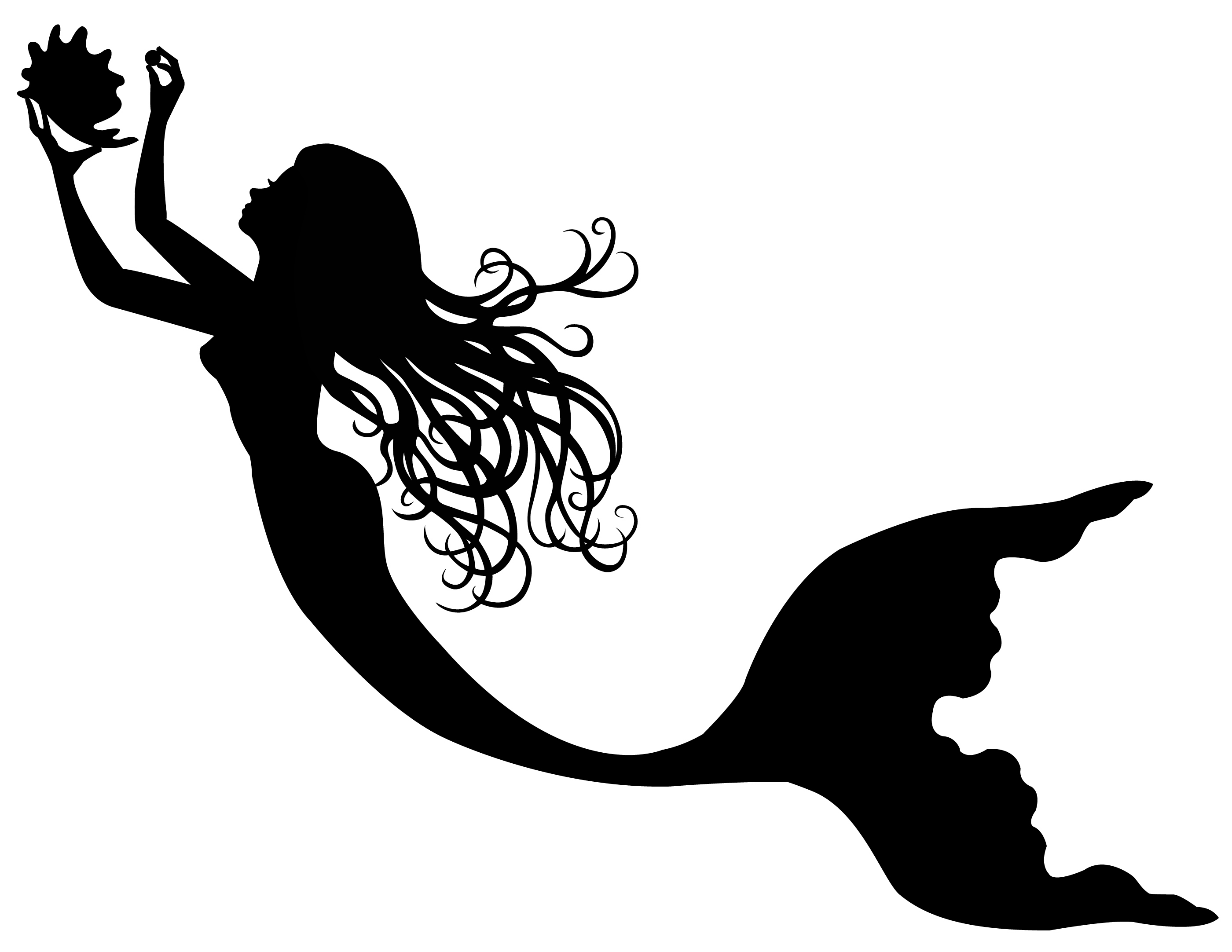 Ideas About Mermaid Silhouette On Little Clipart