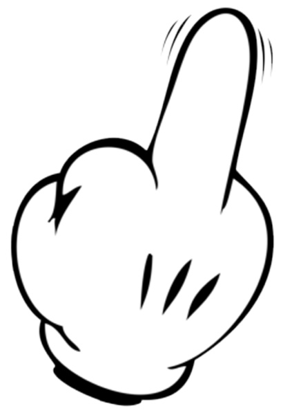 Mickey Mouse Middle Finger Png Images Clipart