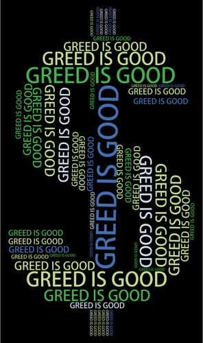 Greed Word Cloud Clipart