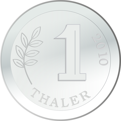 One Silver Coin Clipart