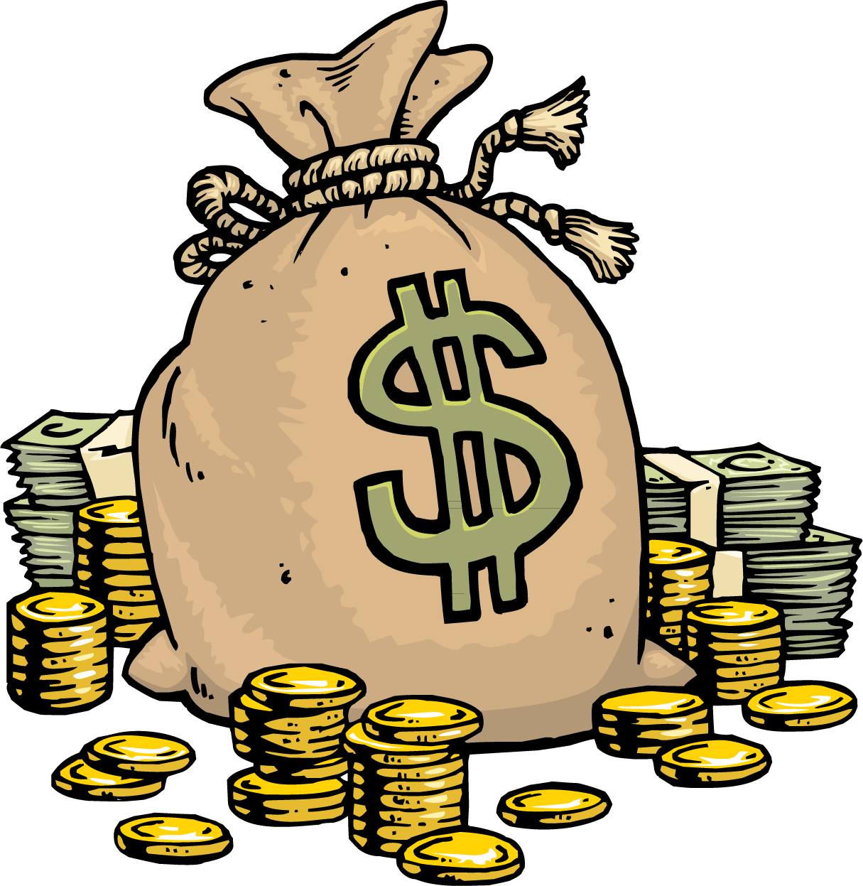 Download Money Cartoon Bag Png Download Free Clipart Png Free