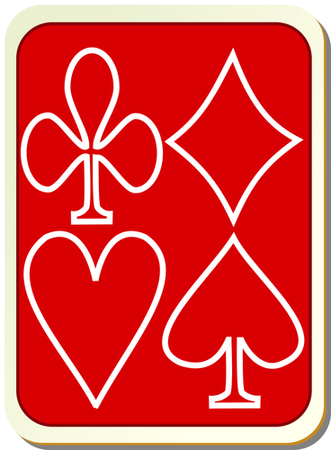 Playing Card Back Red With White Clipart