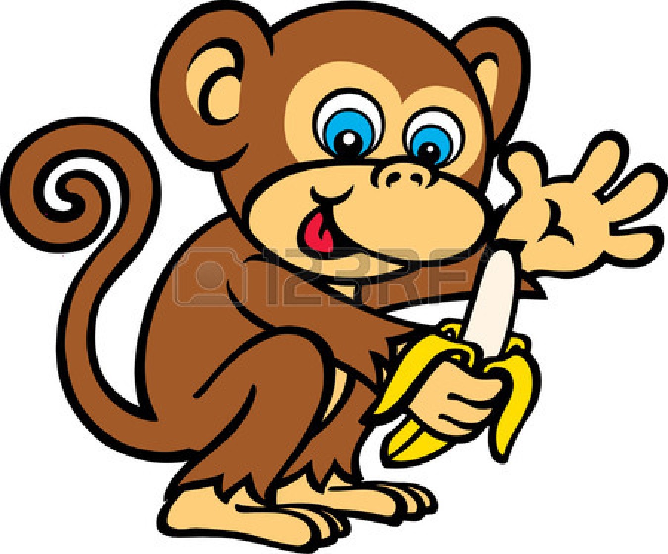 Monkey Banana Cartoon Png Image Clipart
