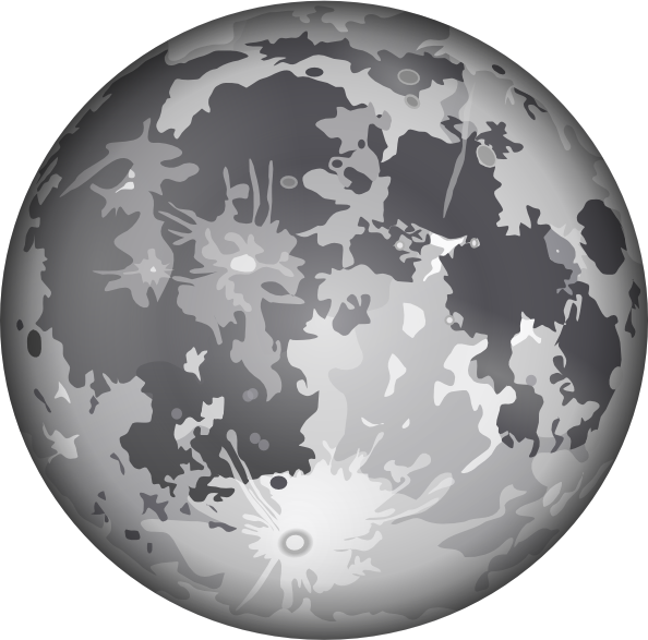 The Moon At Vector Png Image Clipart