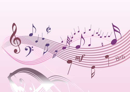 Winding Musical Notes Clipart