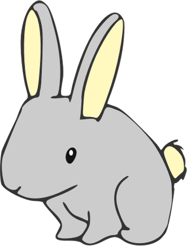 Of Cute Fat Bunny For Coloring Book Clipart