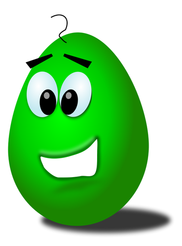 Green Comic Egg Clipart