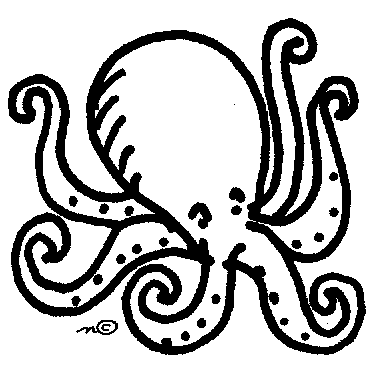Octopus Black And White Images Clipart Clipart