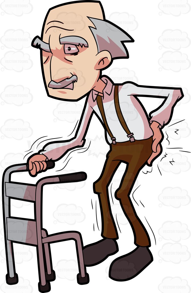 Old Man In A Brown Suit Clipart