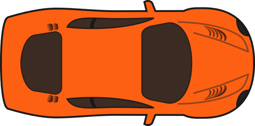 Orange Racing Car Clipart
