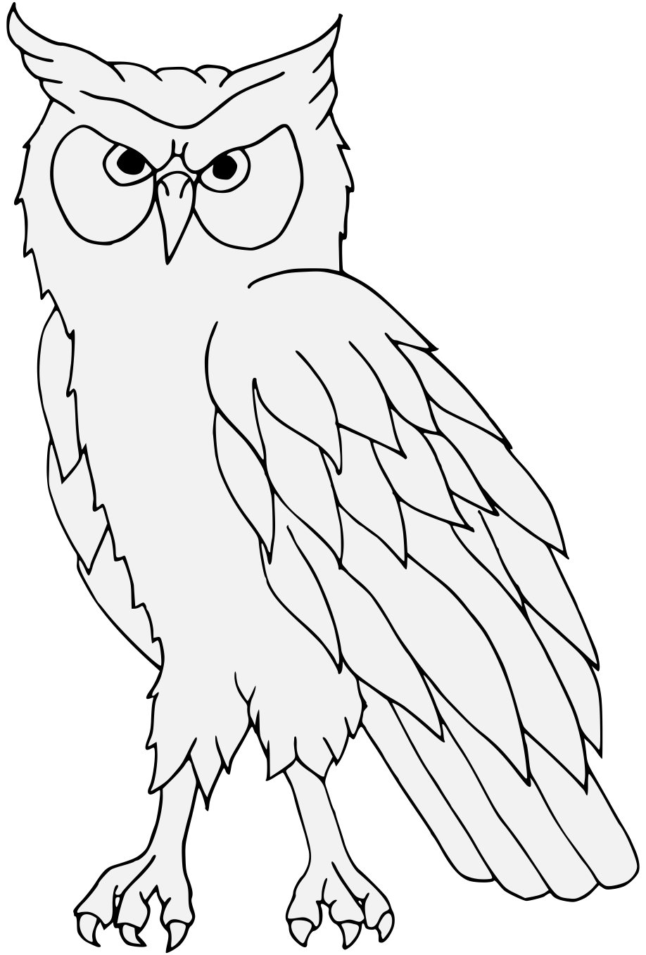 Owl Line Art Heraldry Free Frame Clipart