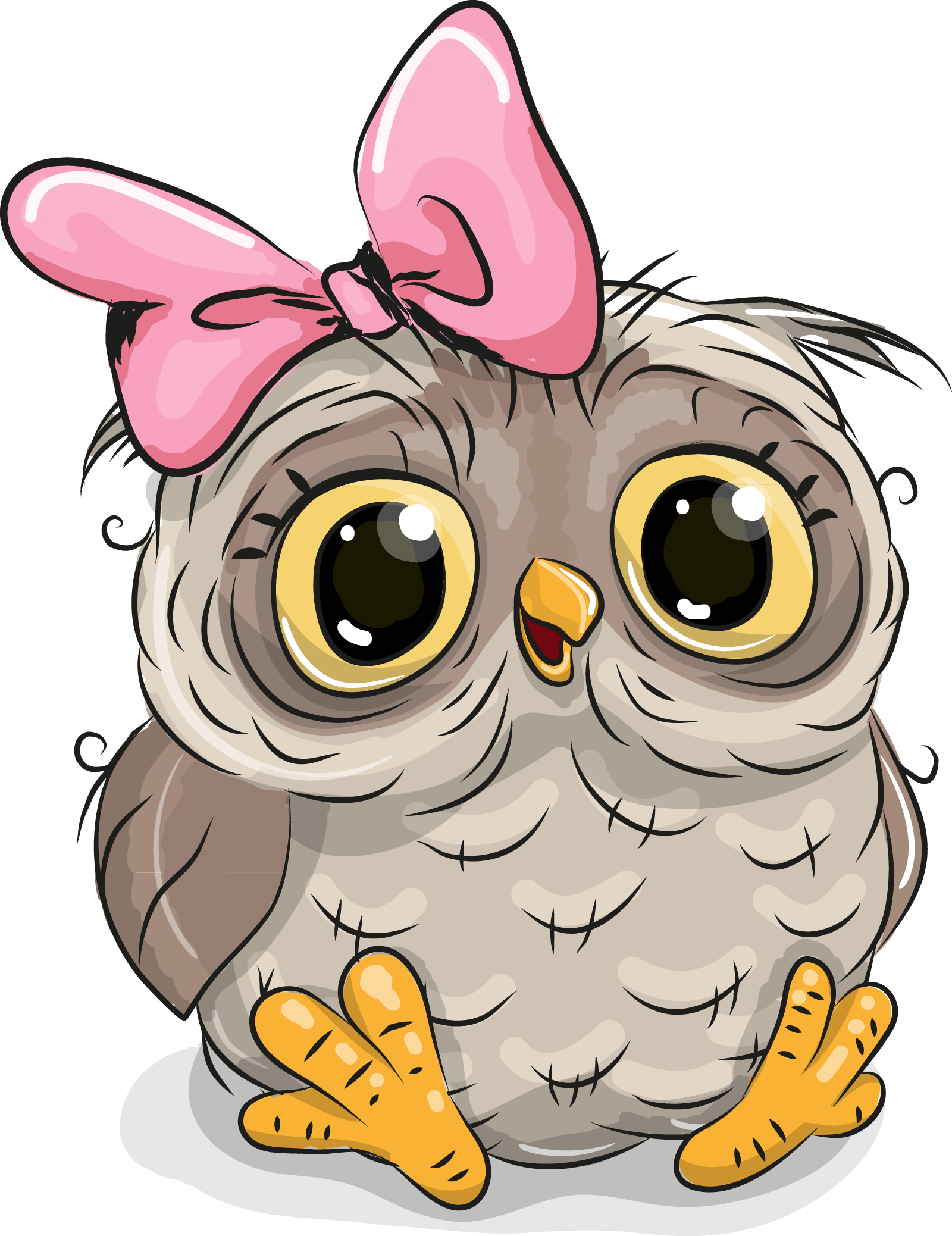 Owl Cute Cartoon Illustration Stock Download HD PNG Clipart