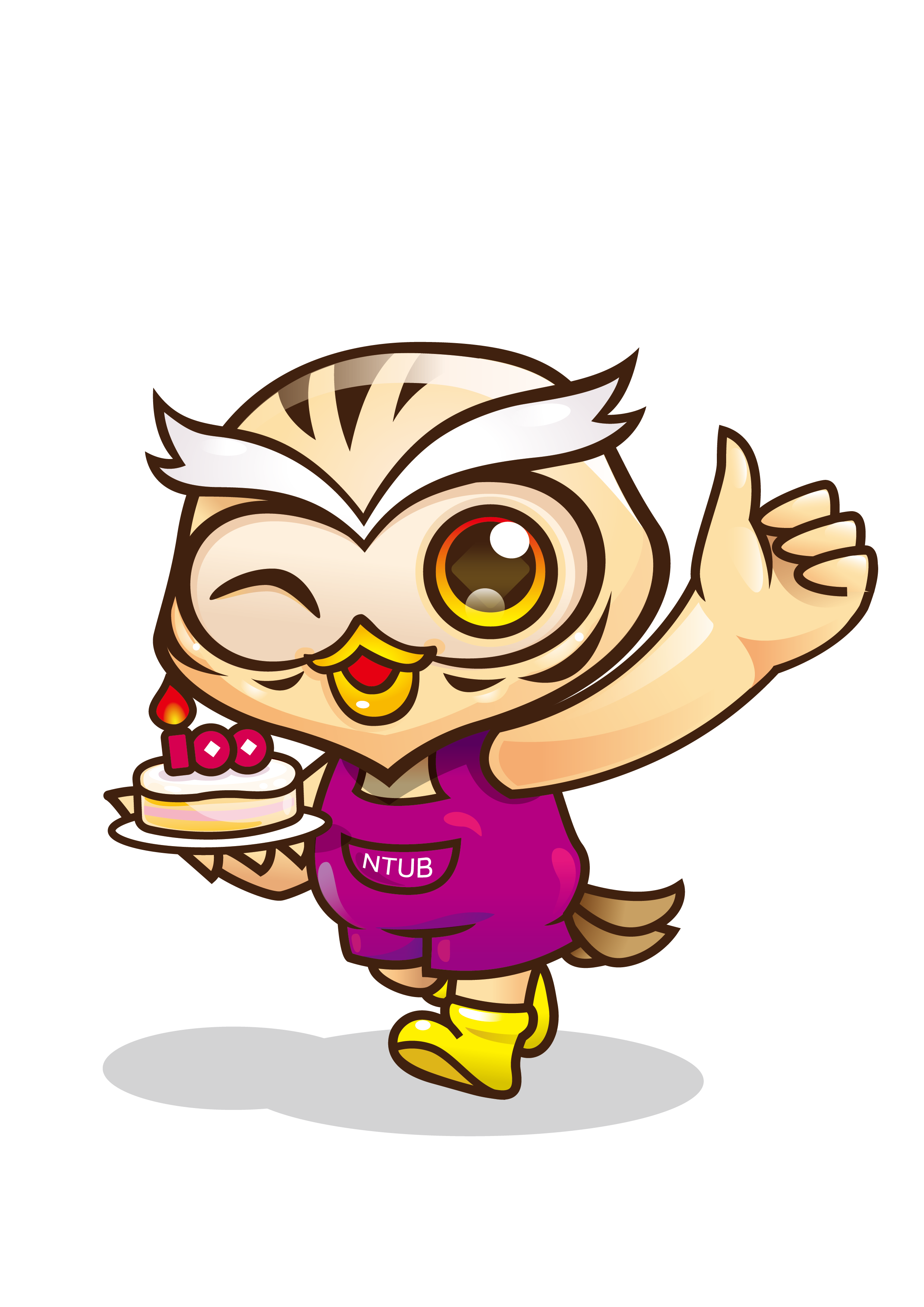 Owl Annoucement Character Illustration Beak Cartoon Clipart
